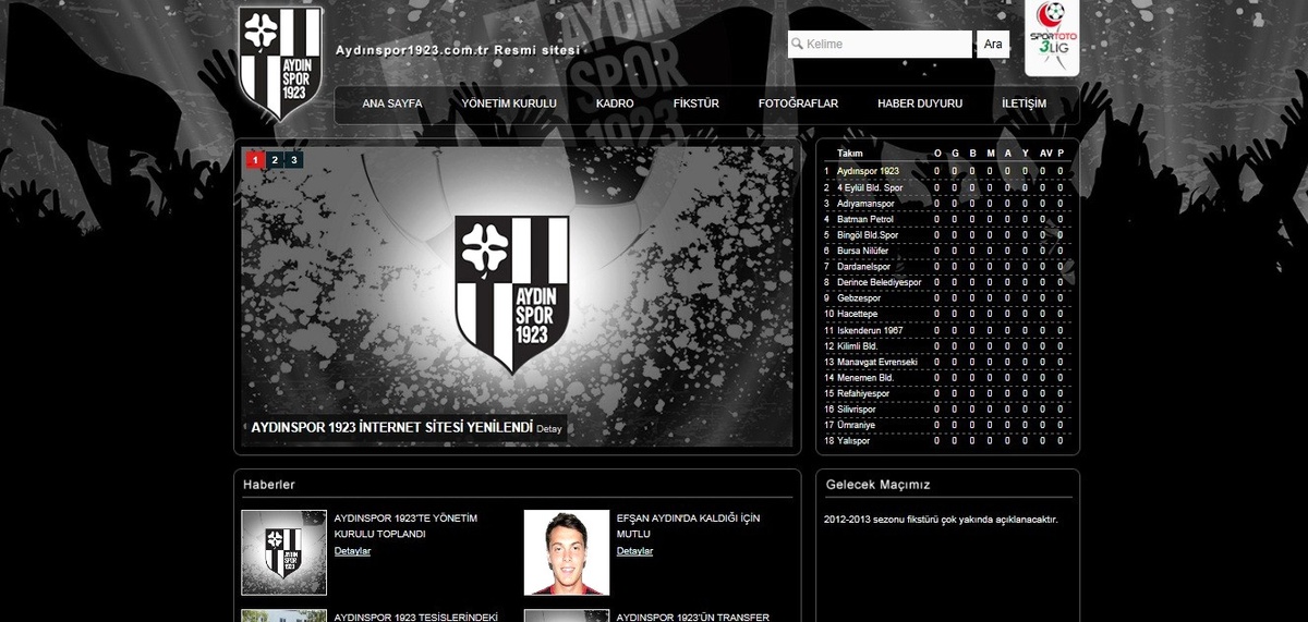 Aydınspor 1923\'ün Resmi Sitesi Yayına Başladı
