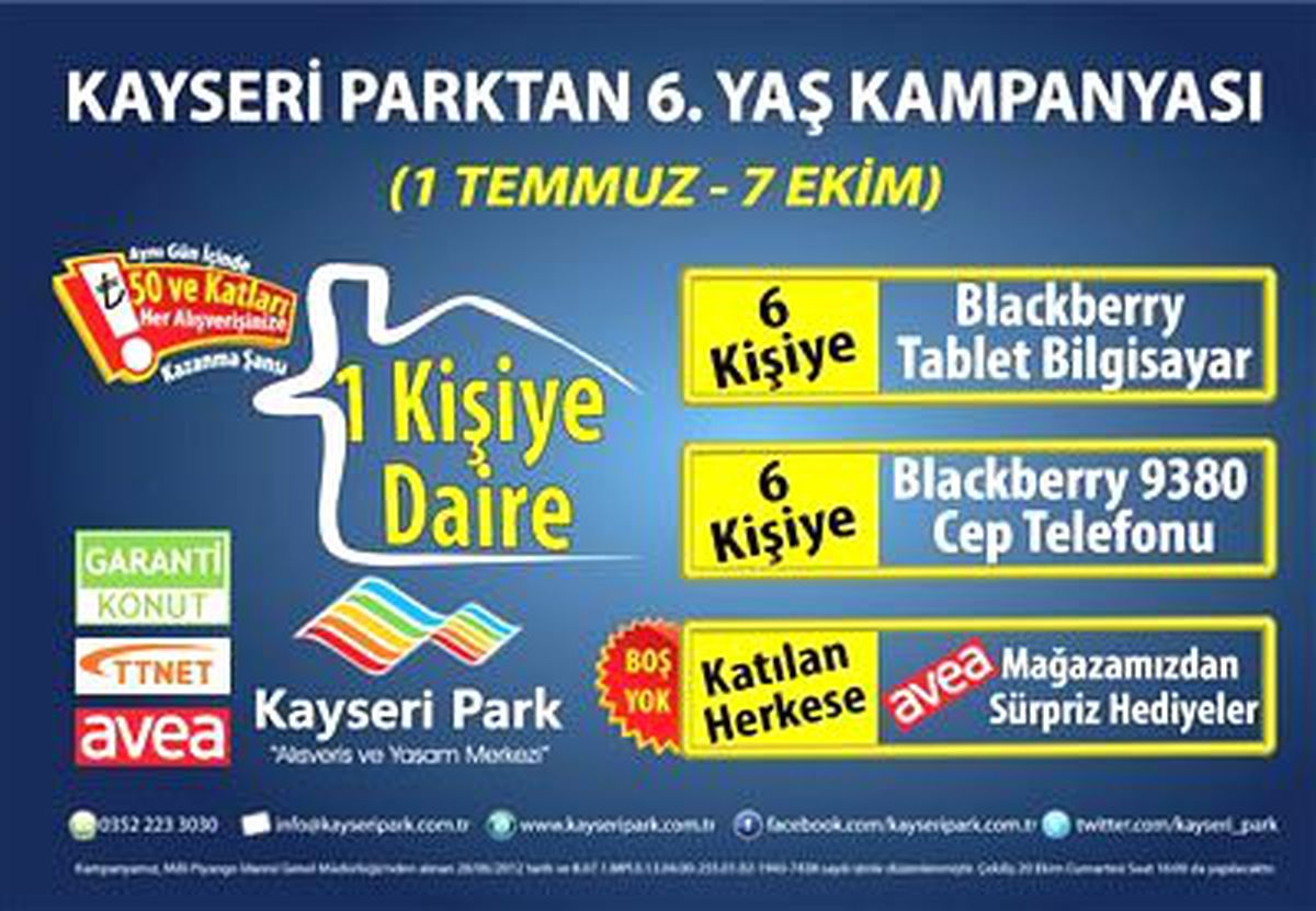 Kayserı Park\'tan Kazandıran Kampanya