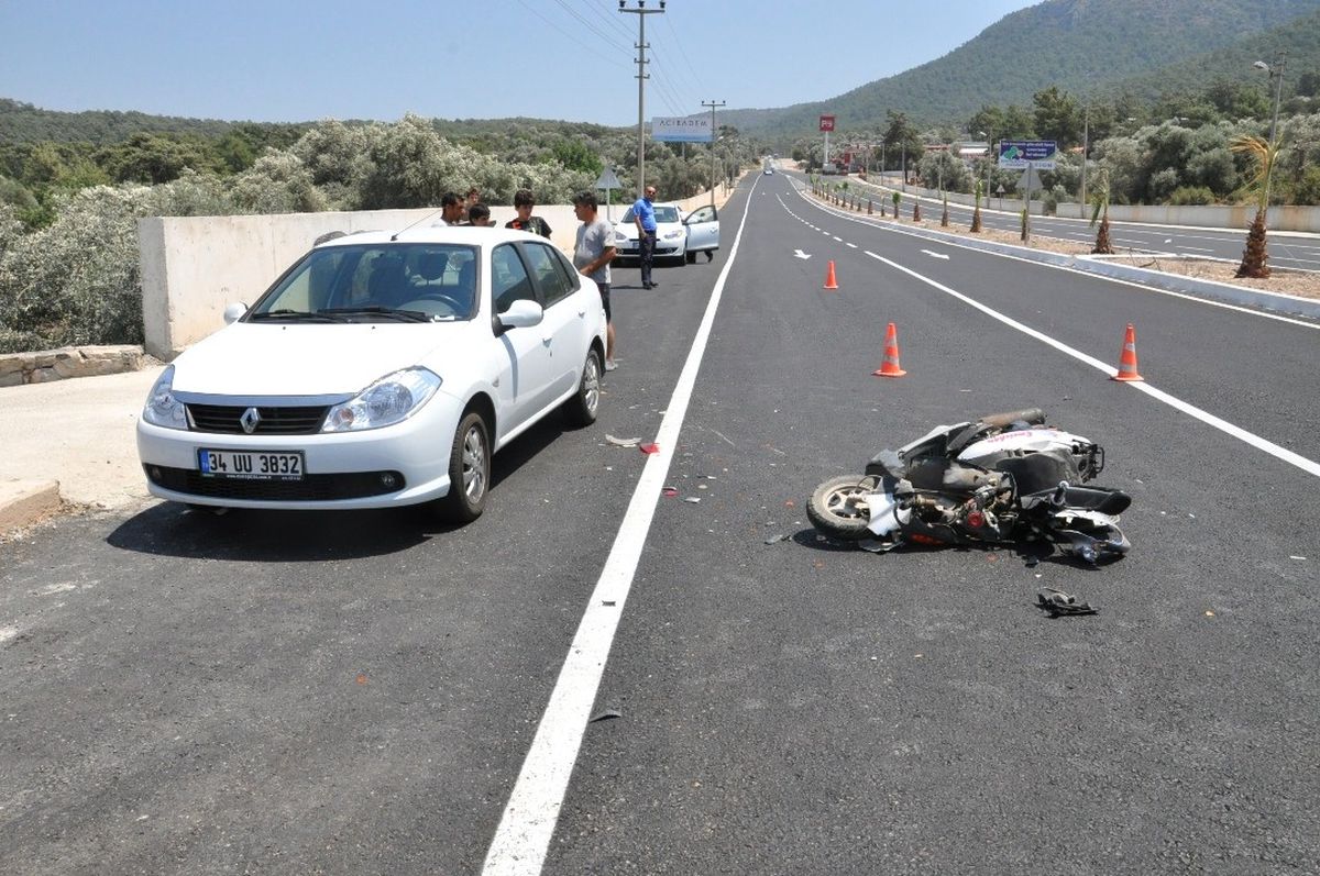Bodrum\'da Trafik Kazası: 1 Yaralı