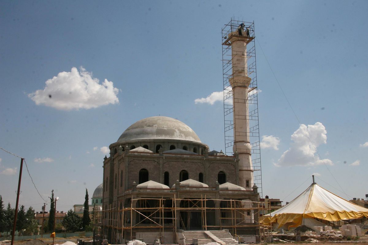 Öncüpınar Camii\'nin İnşaatı Hızlı Bir Şekilde Sürüyor