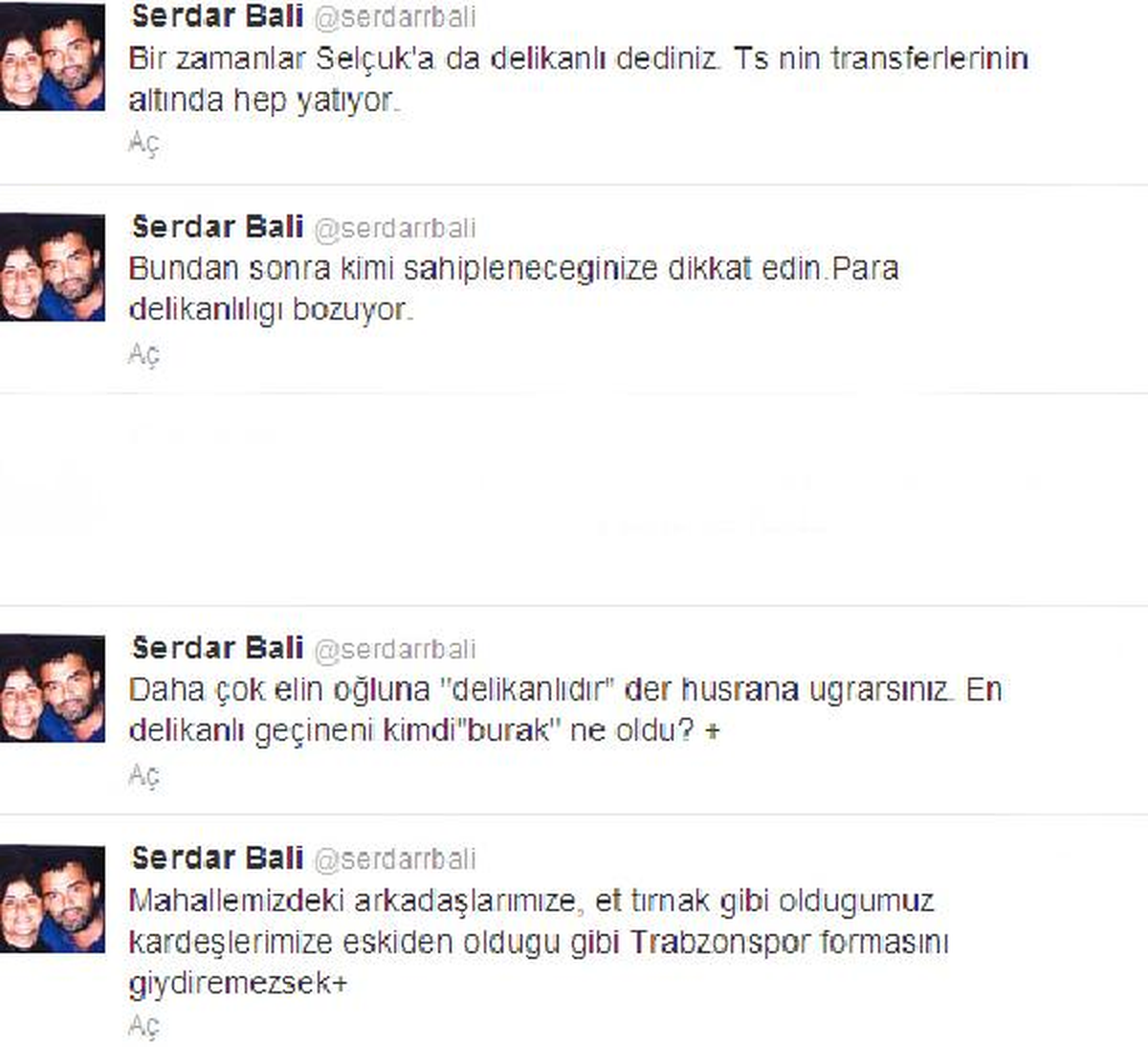 Bali\'den Burak\'a Twitter Mesajı