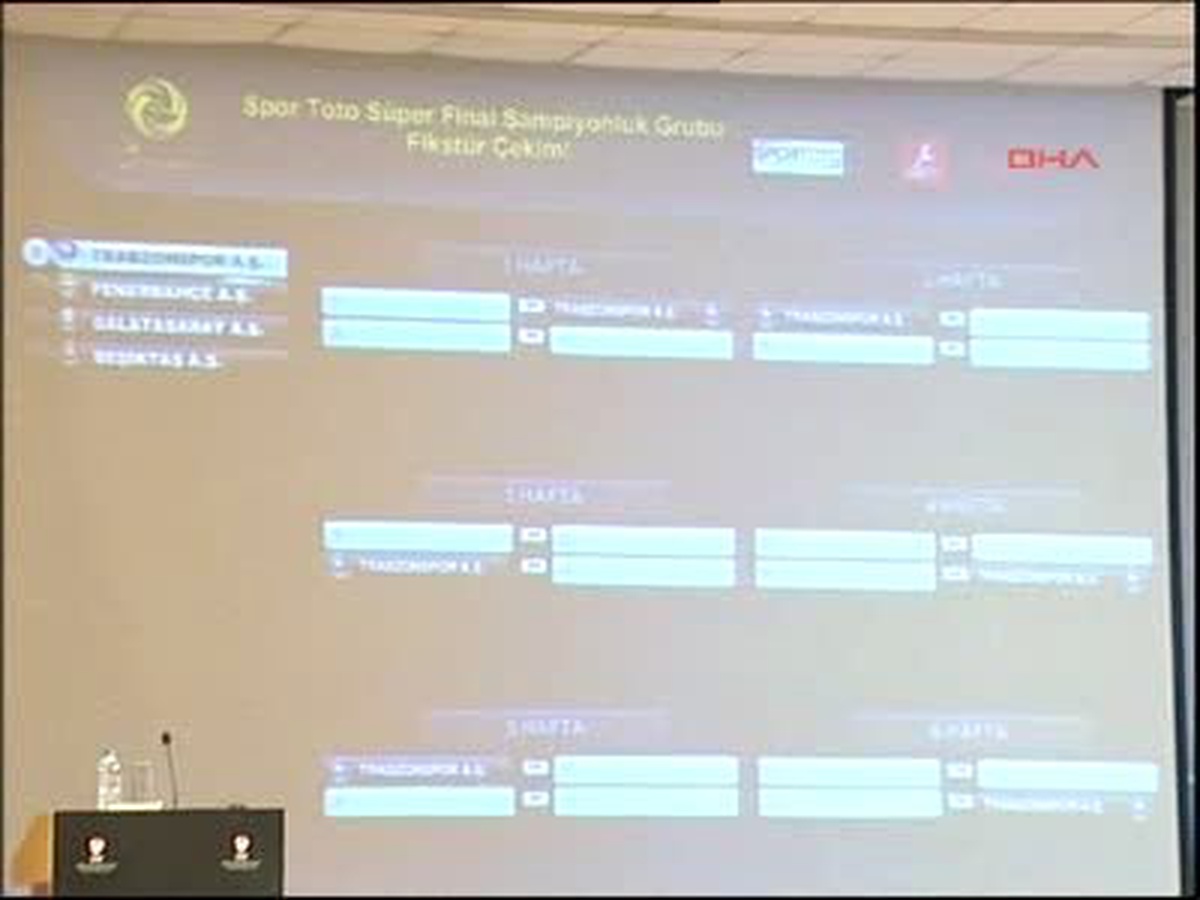 Spor Toto Süper Lig 2012-2013 Fikstürü