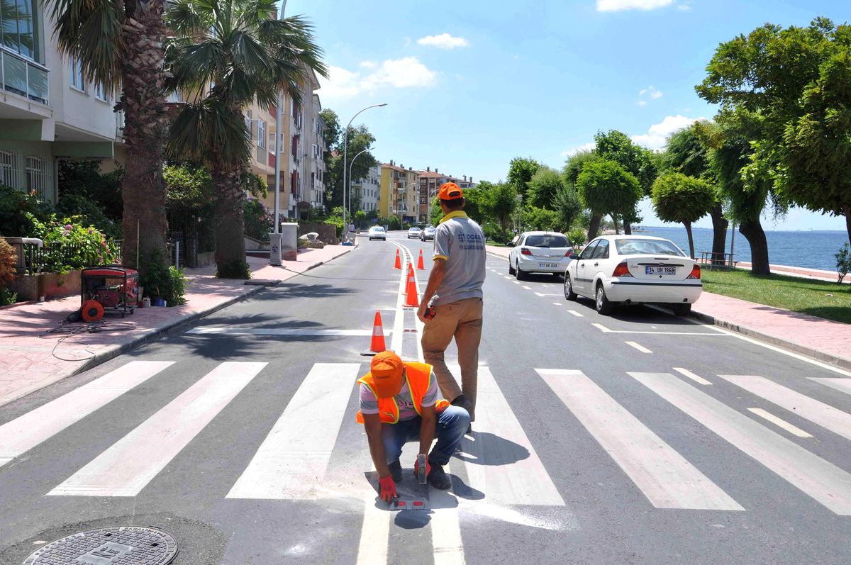 Kocaeli\'deki Yollar İşaretlendi