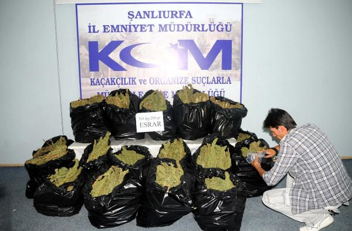 Şanlıurfa\'da 101 Kilo Esrar Ele Geçirildi