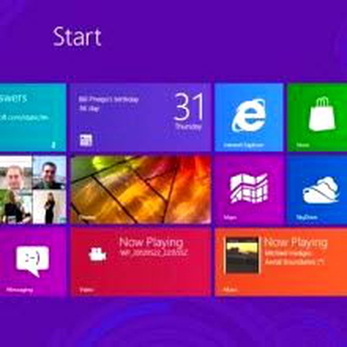 "Tam sürüm Win 8" yok mu?