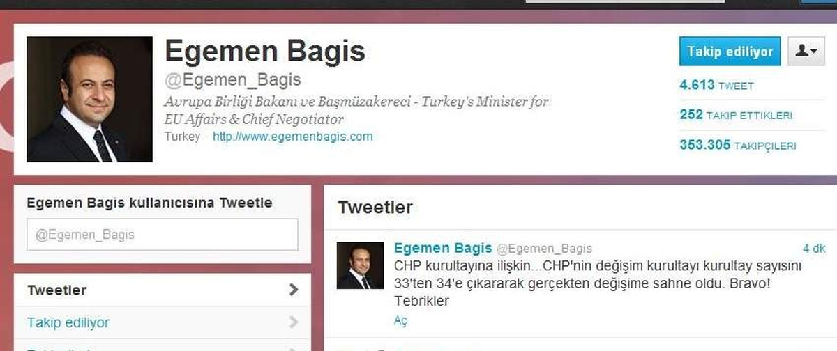 Bakan Bağış\'tan CHP\'ye "Değişim" Göndermesi