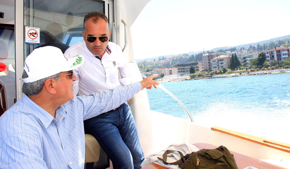 Başkanlar Sahilleri Denizden İnceledi