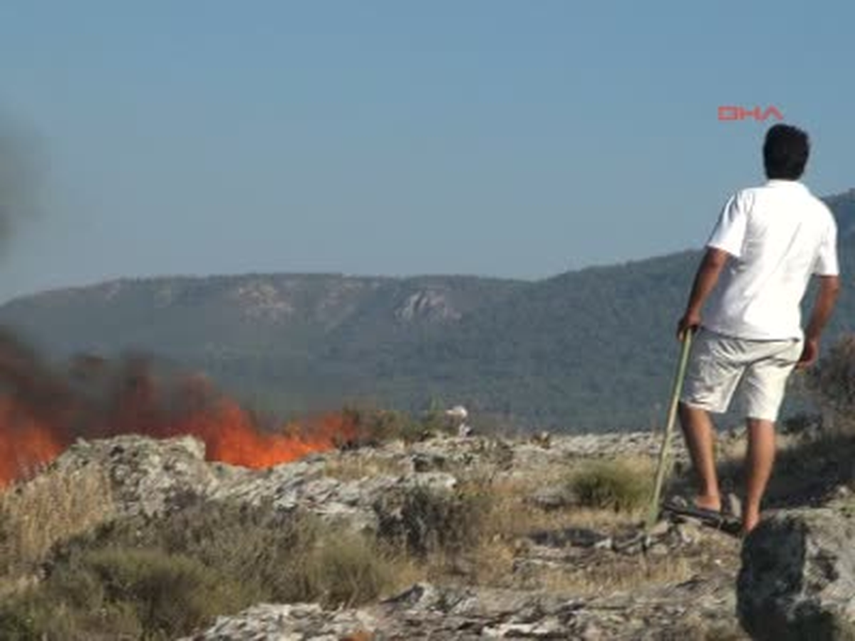Göltürkbükü\'nde Korkutan Yangın