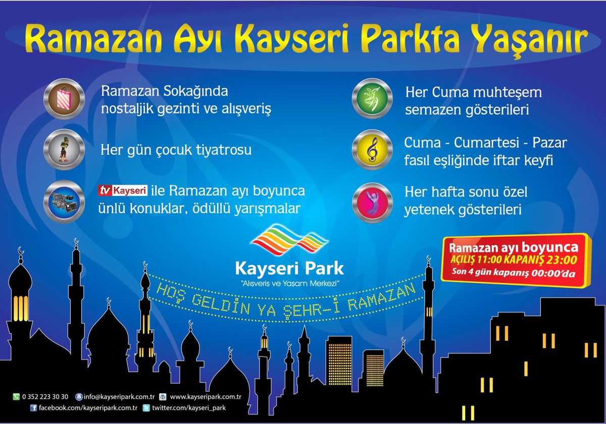 Kayseri Park\'ta Ramazan Eğlencesi