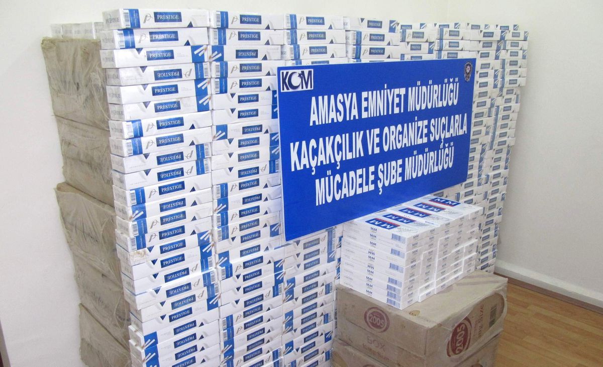 Amasya Polisinden Kaçak Sigara Baskını