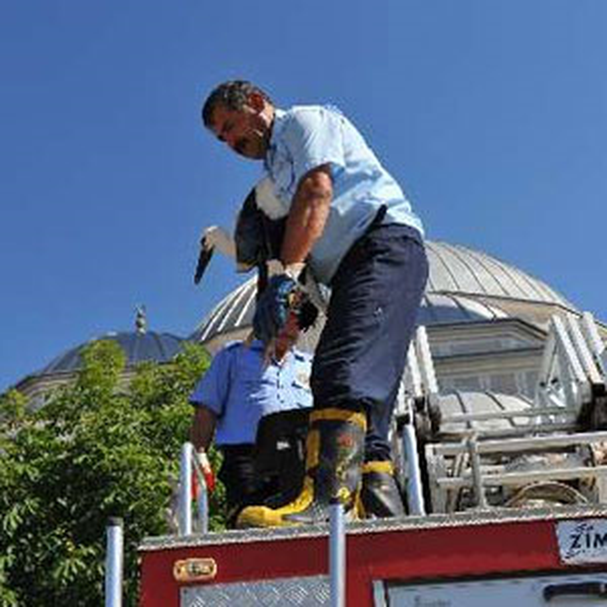 Ankara İtfaiyesinden \'Yaralı Leylek\' Operasyonu