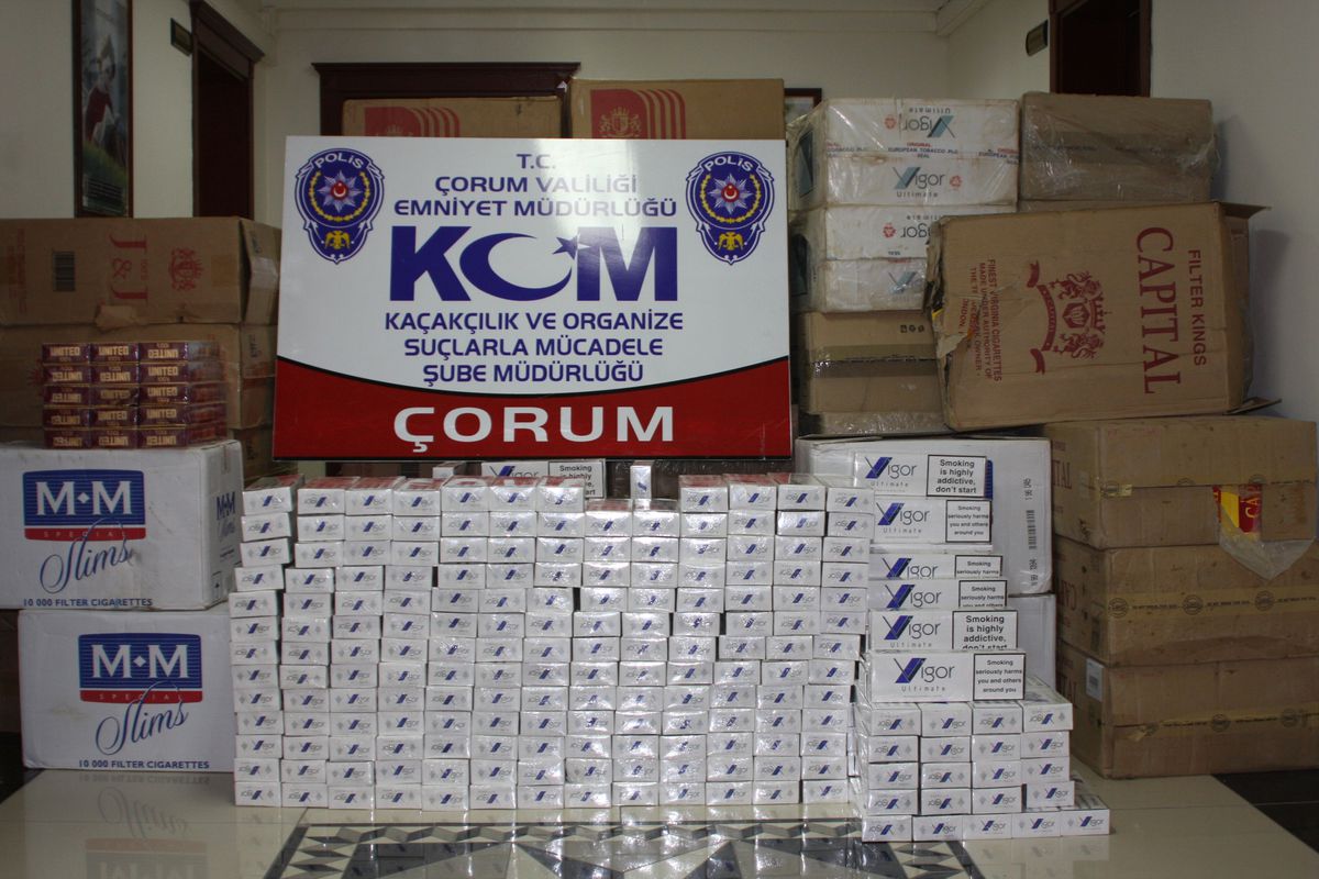 Çorum\'da Kaçak Sigara Operasyonu