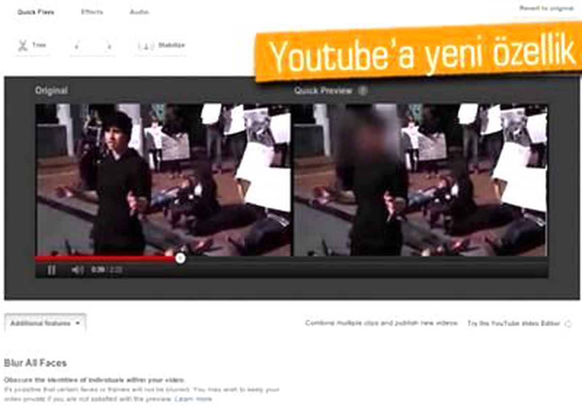 Youtube\'a Yüz Bulanıklaştırma Özelliği Geldi