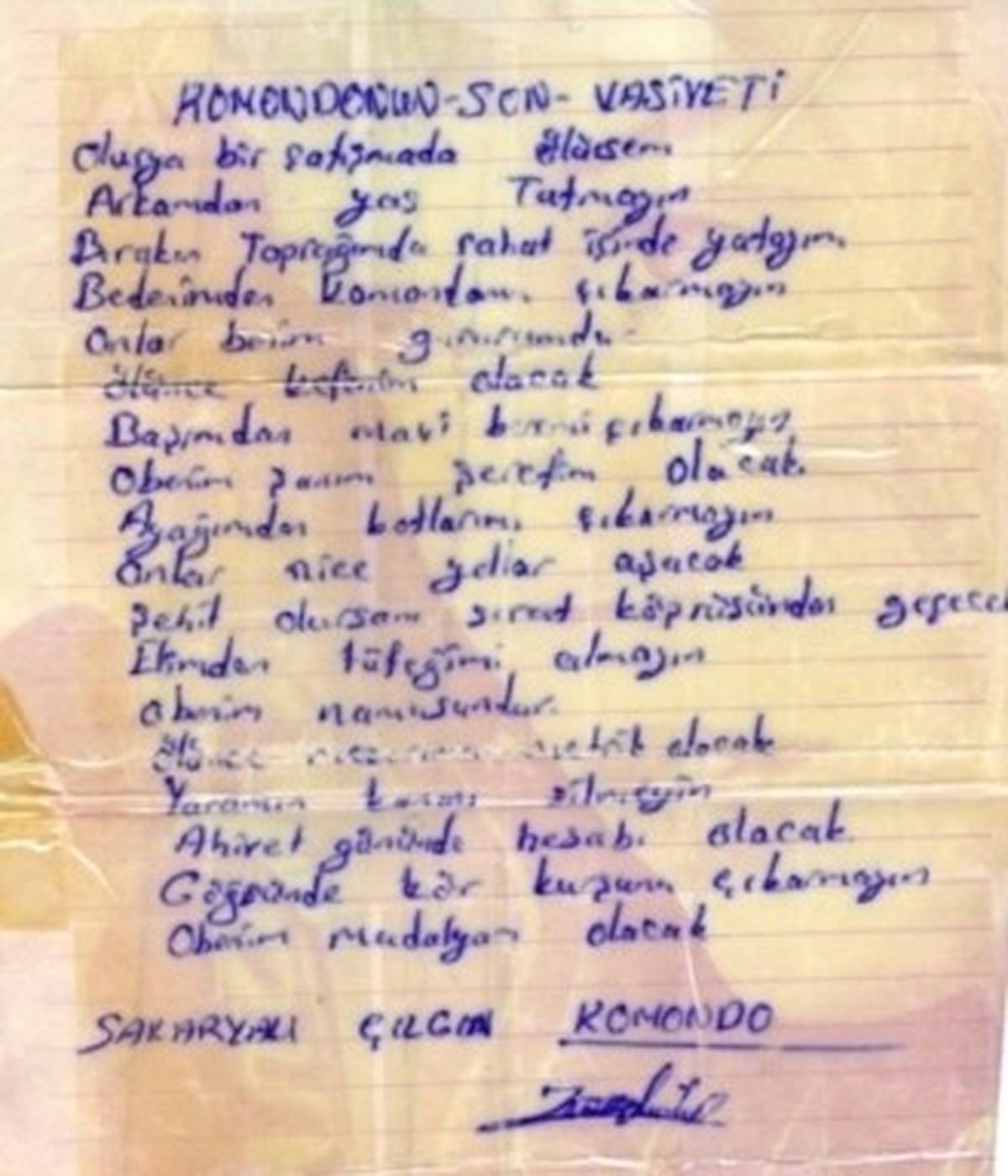 Sakaryalı Şehit Babası Vefat Etti