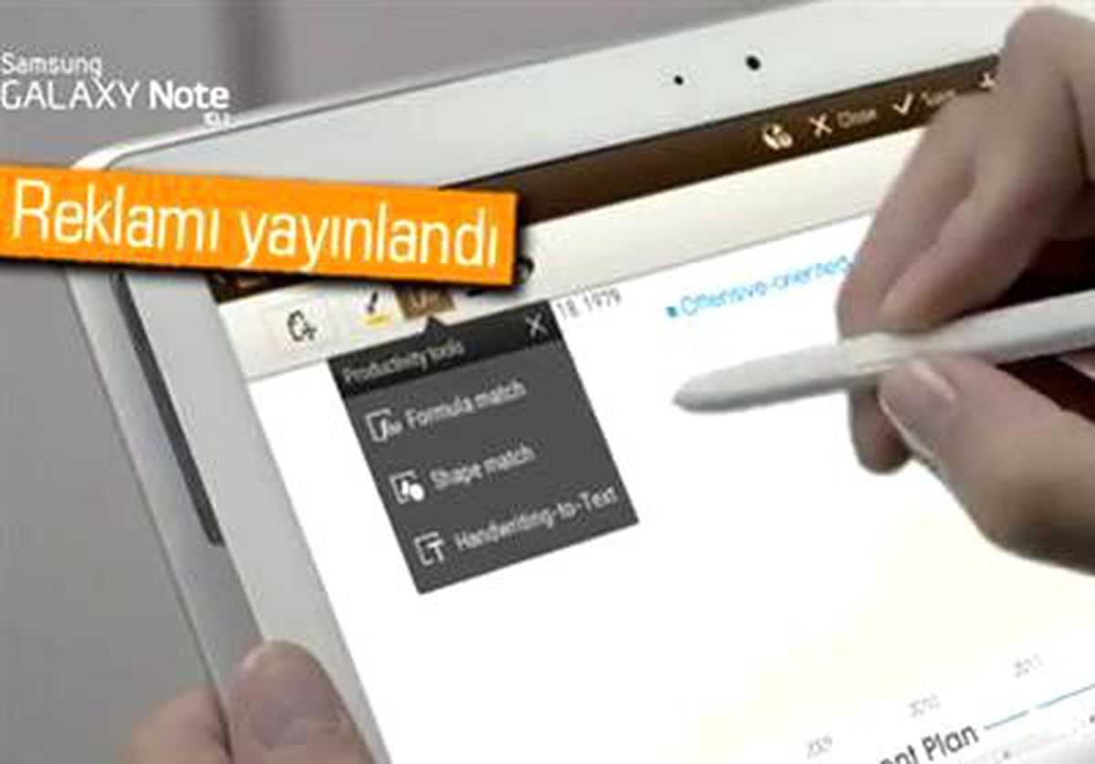 Samsung Galaxy Note 10.1 Göründü