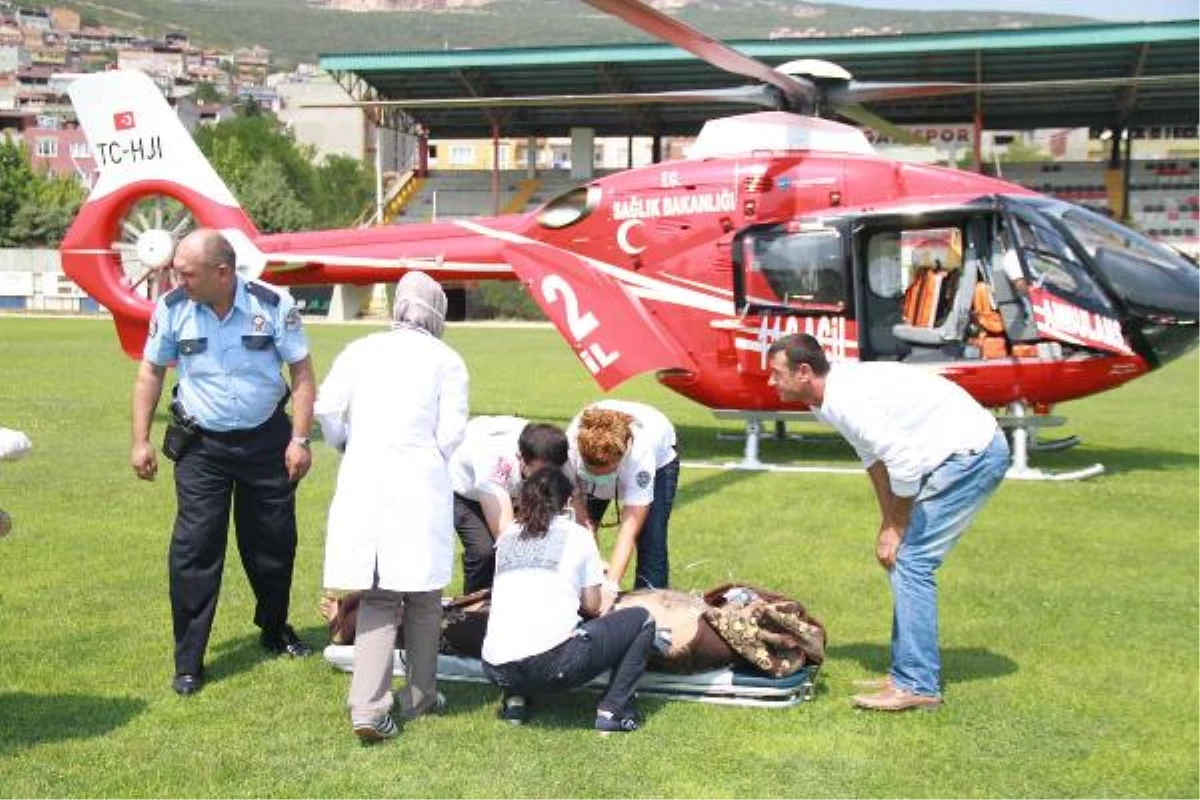 Kamyon Şoförüne, Ambulans Helikopterle Sevk