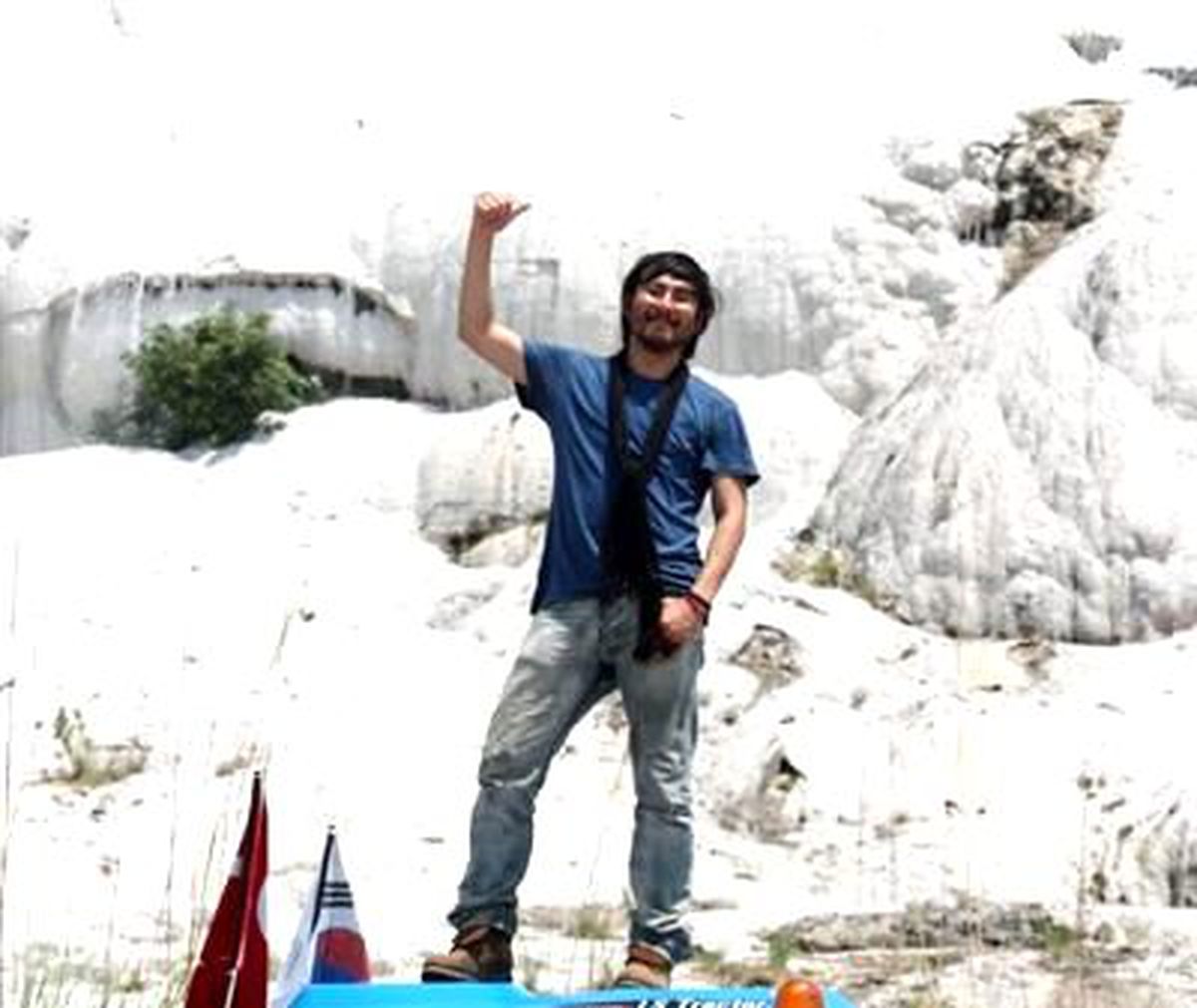 Koreli Çiftçi Kang, Pamukkale\'de