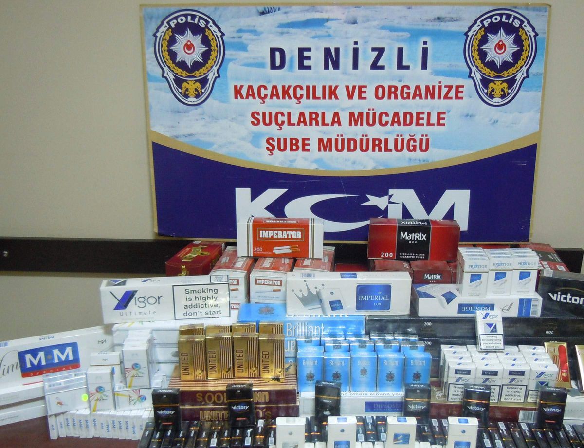 Denizli\'de Gümrük Kaçağı Sigara Ele Geçirildi