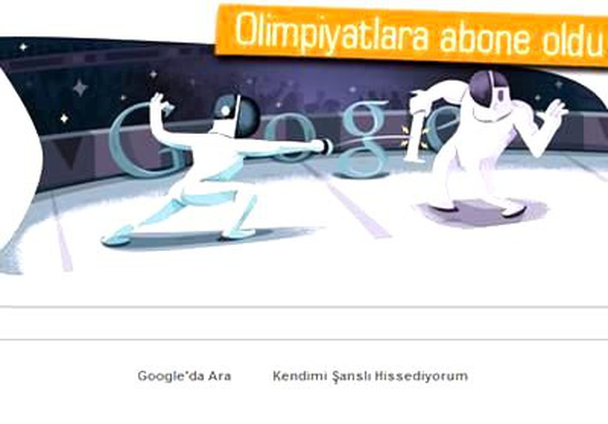 Google\'dan Londra Olimpiyatları Eskrim Doodle\'ı