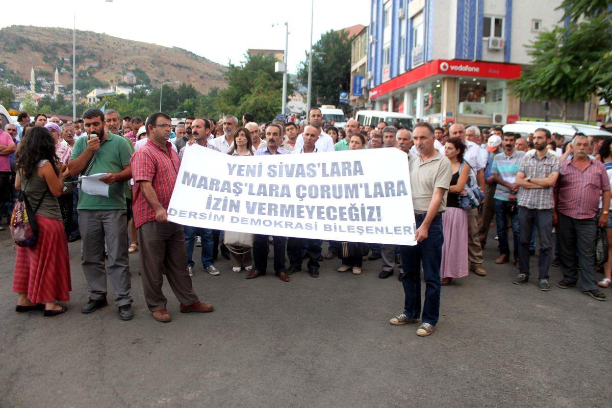 Malatya\'daki Olay, Tunceli\'de Protesto Edildi
