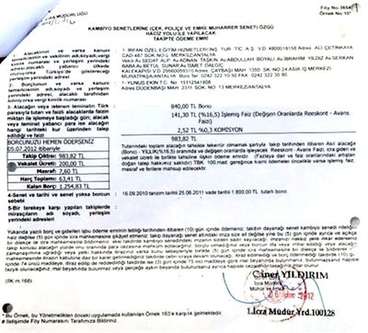 16 Yaşındaki Çocuğa Dershane Senedi
