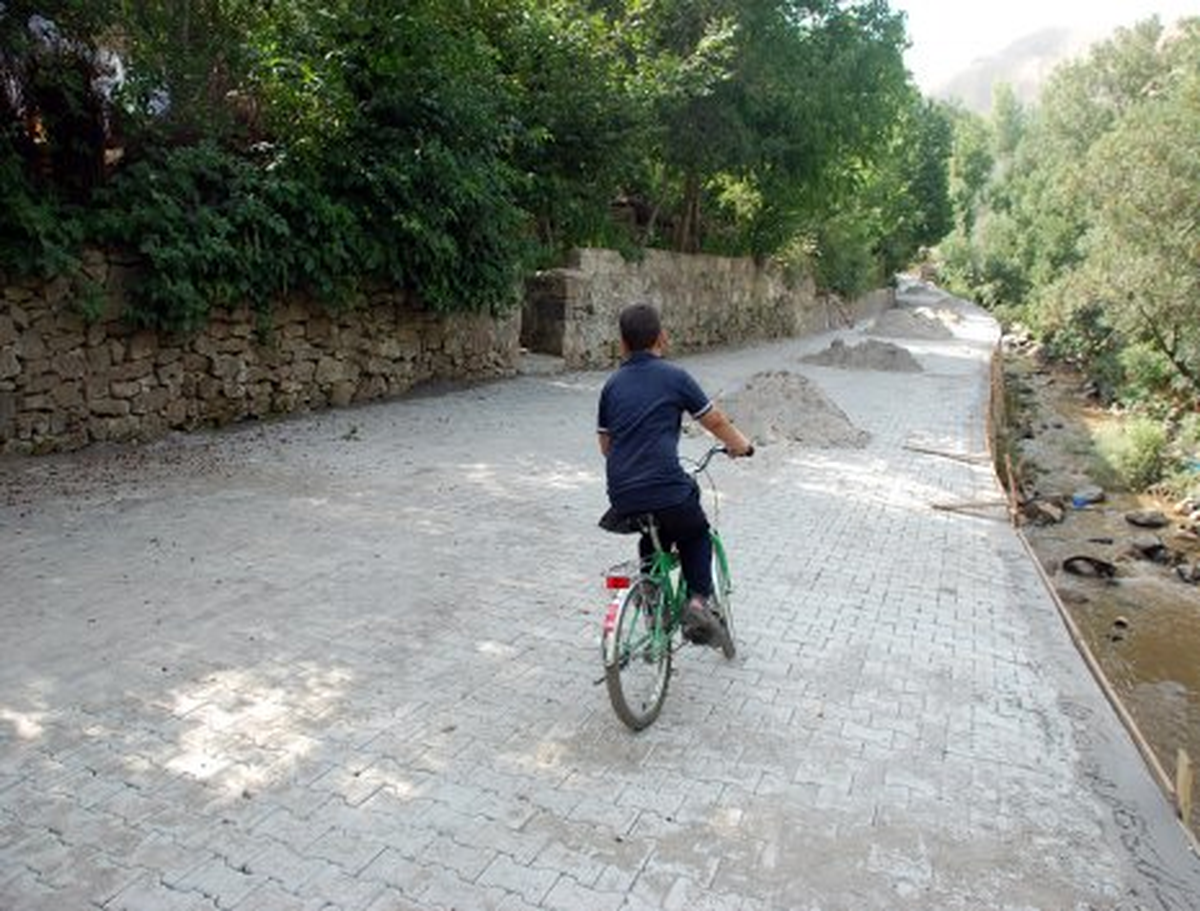 Bitlis\'te Yollar Kilitli Parke Taşıyla Kaplanıyor