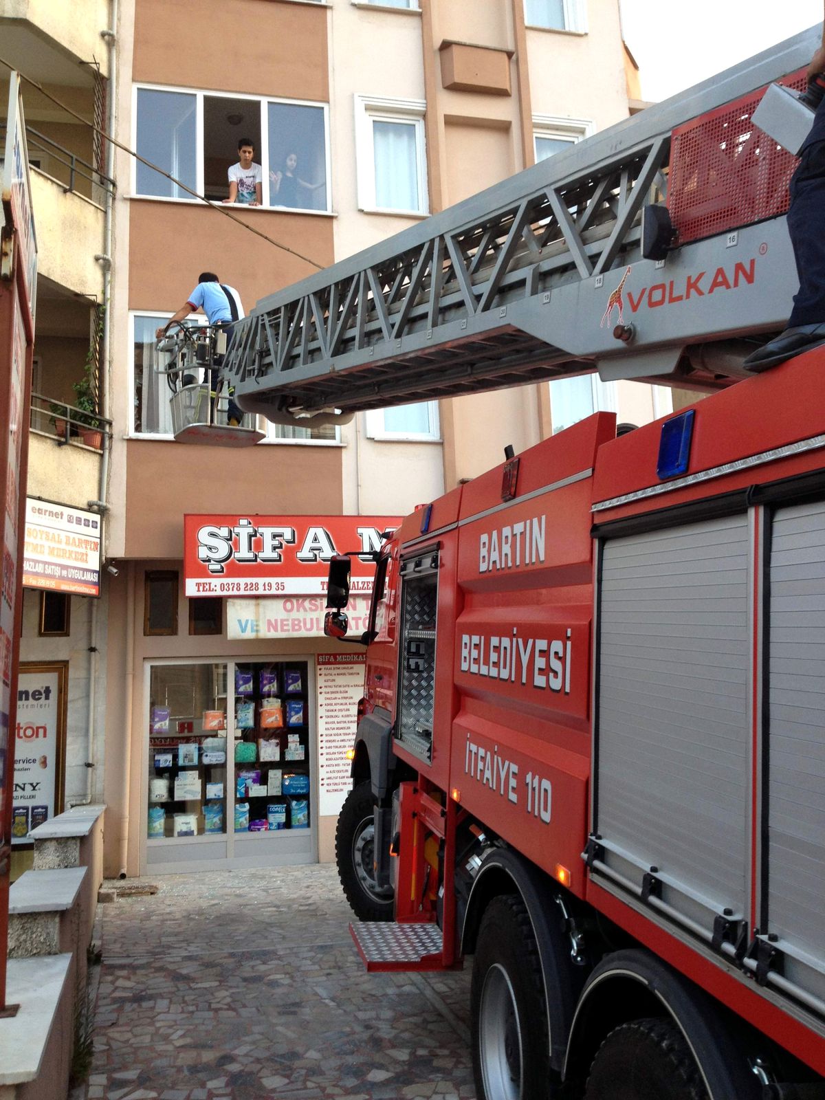 İtfaiyeden Kurtarma Operasyonu
