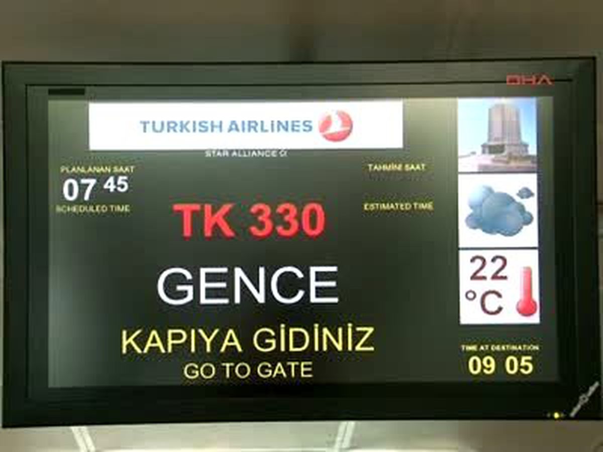 THY, Azerbeycan\'a Üçüncü Uçuş Seferlerini Başlattı
