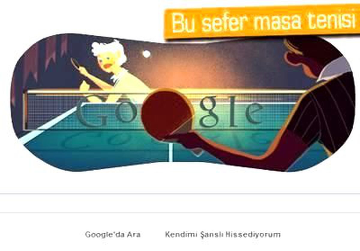 Google\'dan Londra Olimpiyatları Masa Tenisi Doodle\'ı