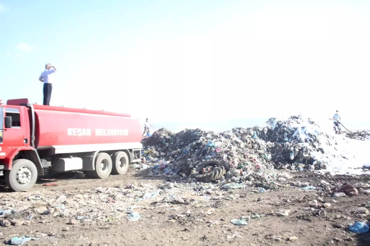 Keşan Çöplüğü'ndeki Yangın Kısa Sürede Söndürüldü