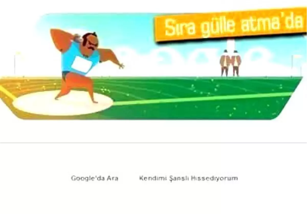 Google, Londra Olimpiyatları Gülle Atma Doodle\'ı Hazırladı
