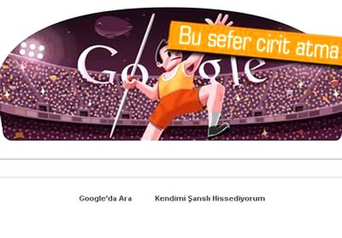 Google\'dan Londra Olimpiyatları Cirit Atma Doodle\'ı