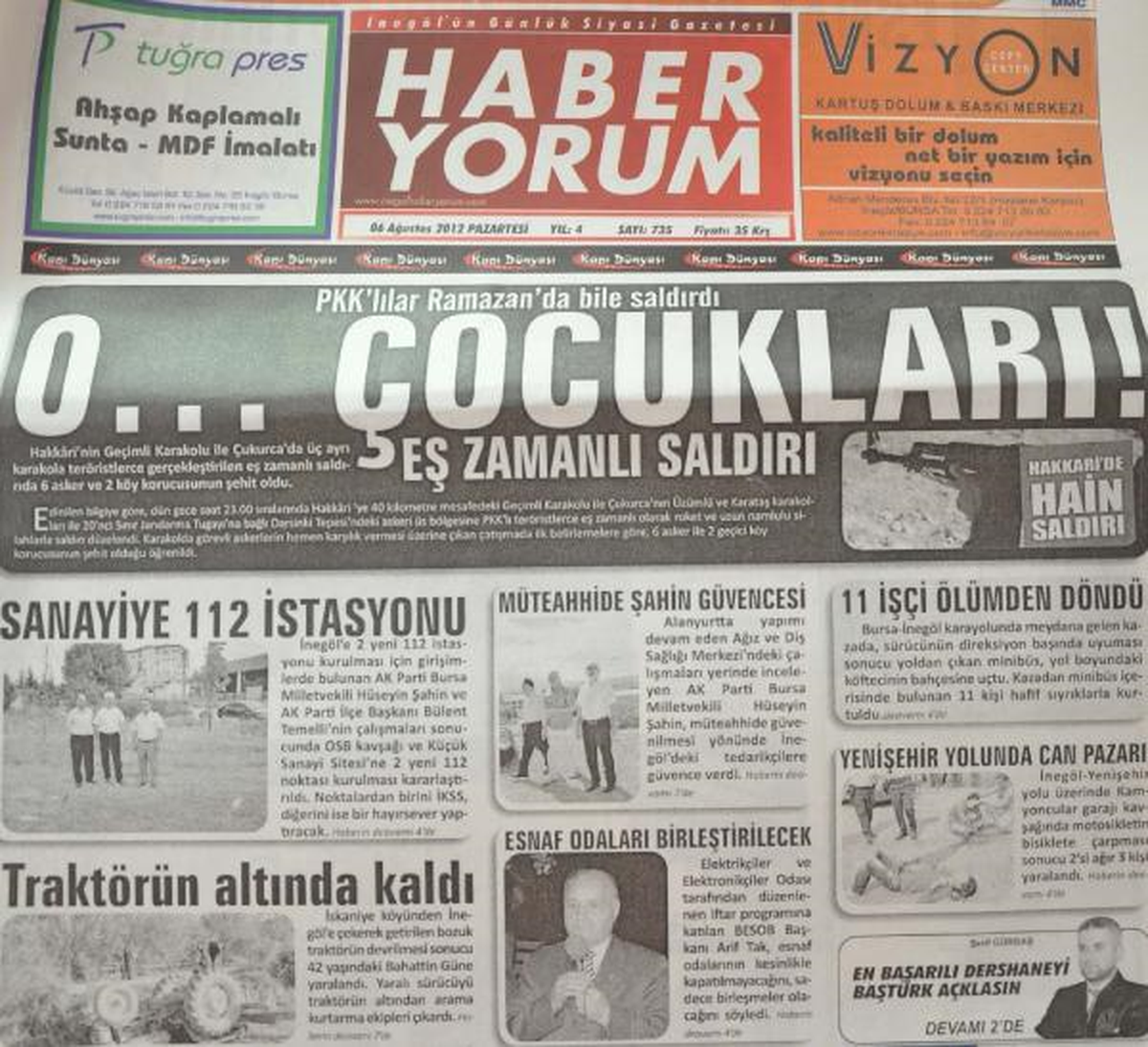 Teröre Küfürlü Manşet