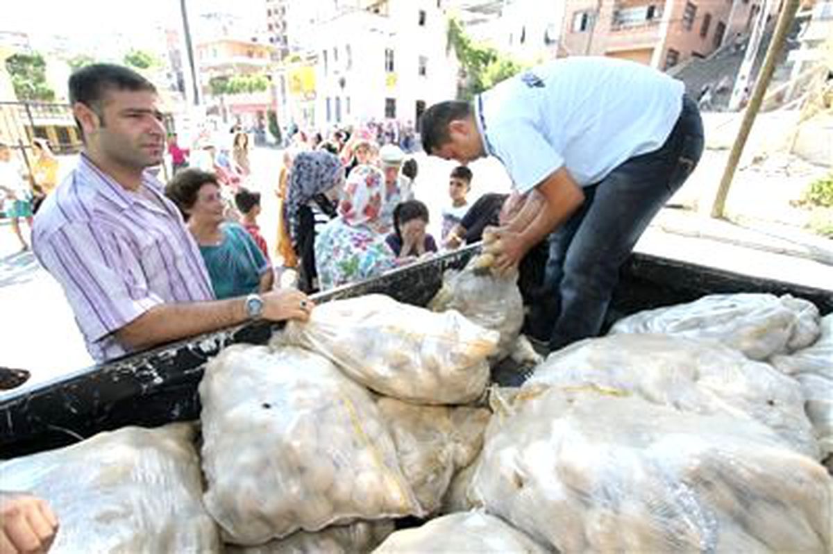 Belediye İhtiyaç Sahibi Ailelere 7,5 Ton Patates Dağıttı