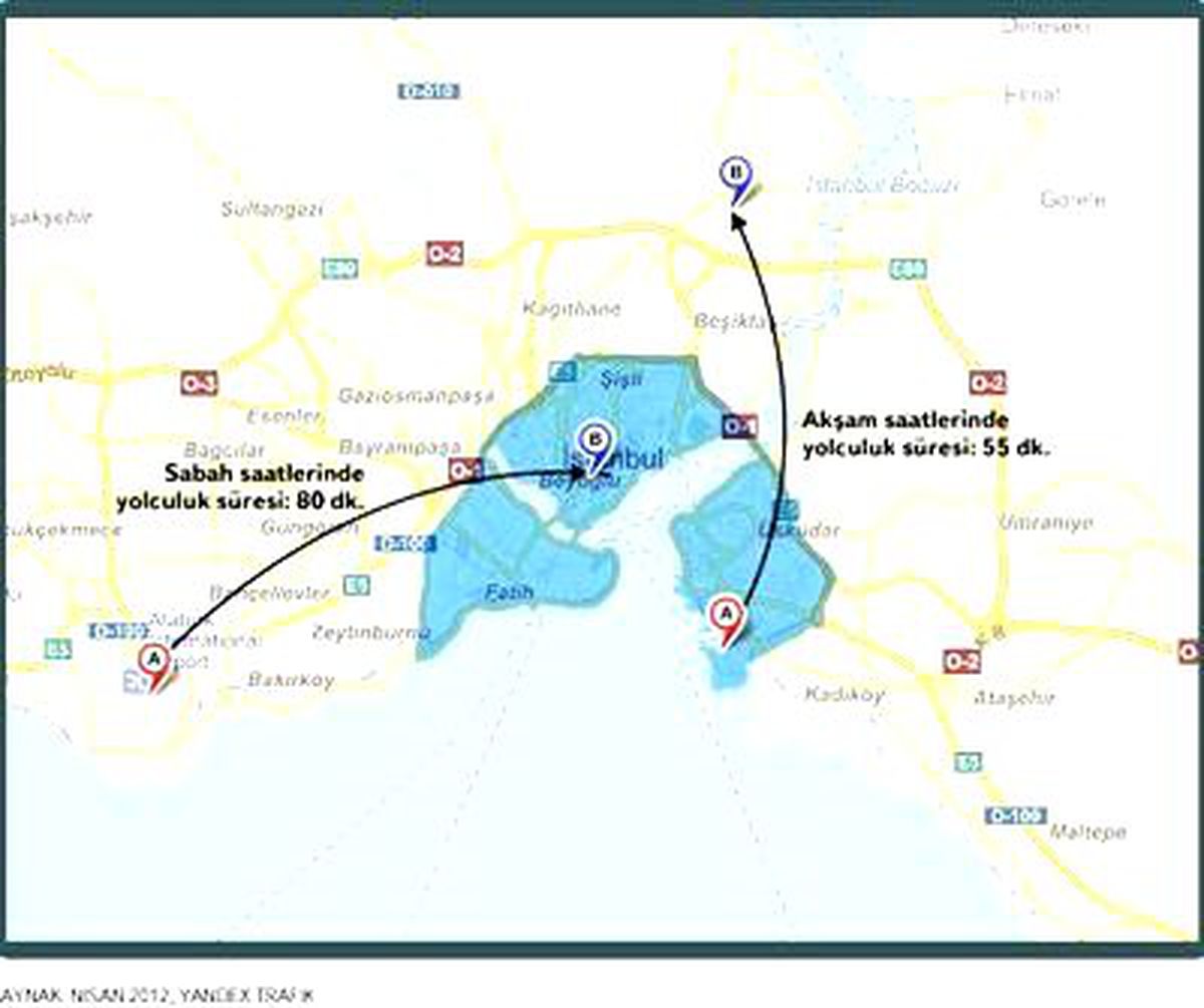 Yandex\'ten "stres haritası"