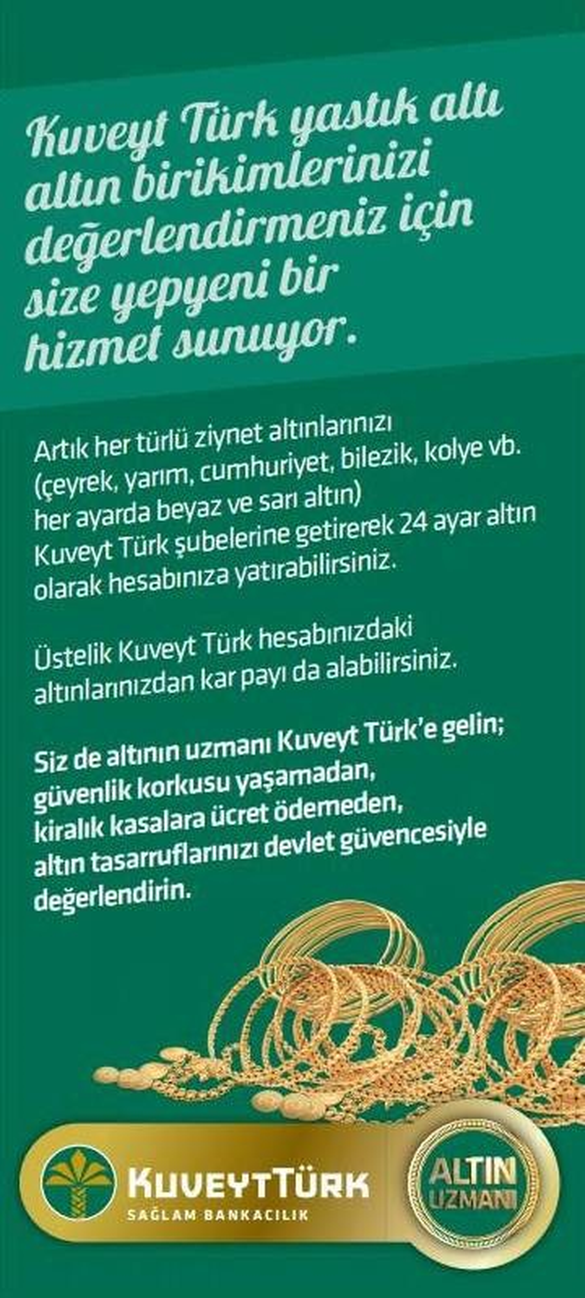 Kuveyt Türk Altın Toplayacak