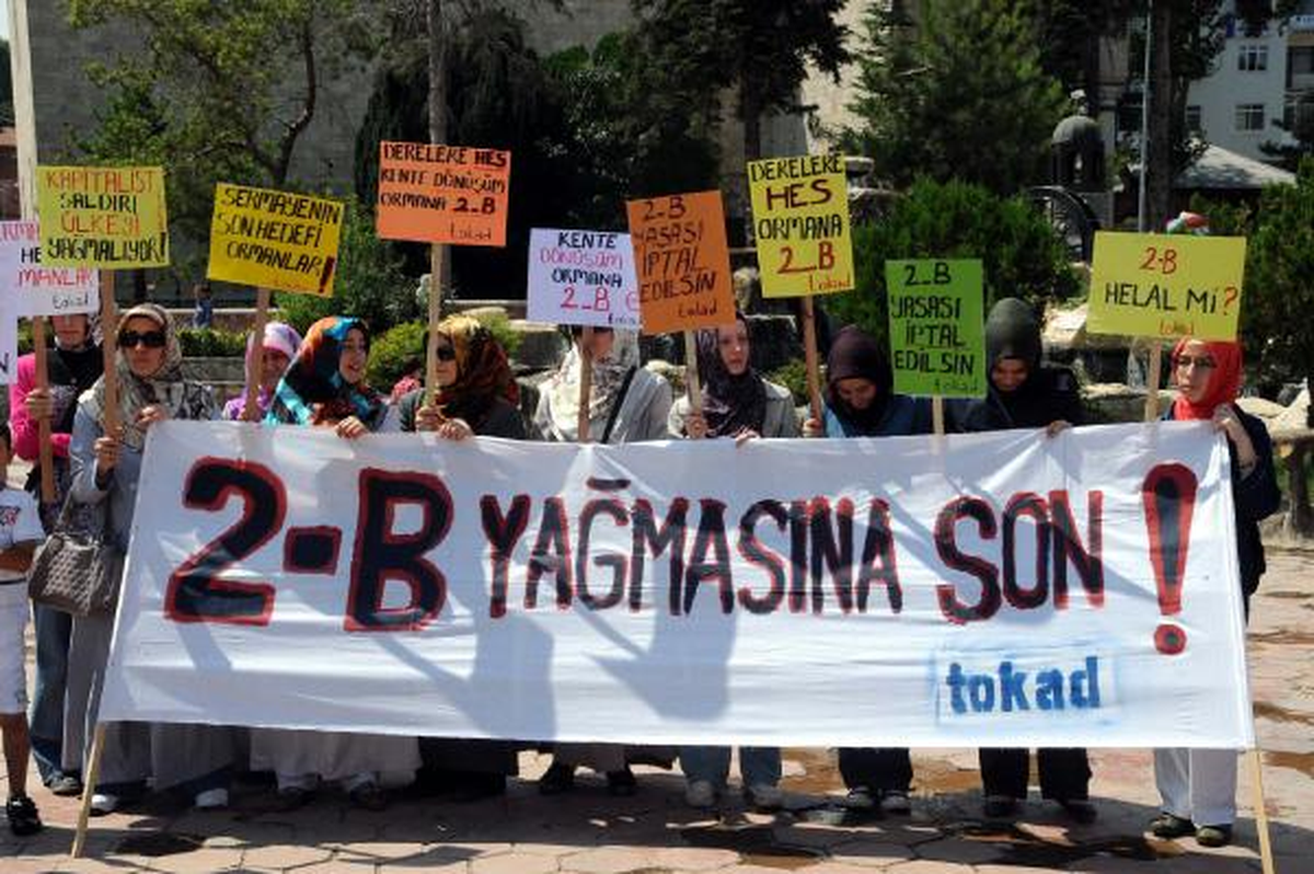 Tokat\'ta \'2-B Yasası İptal Edilsin\' Eylemi