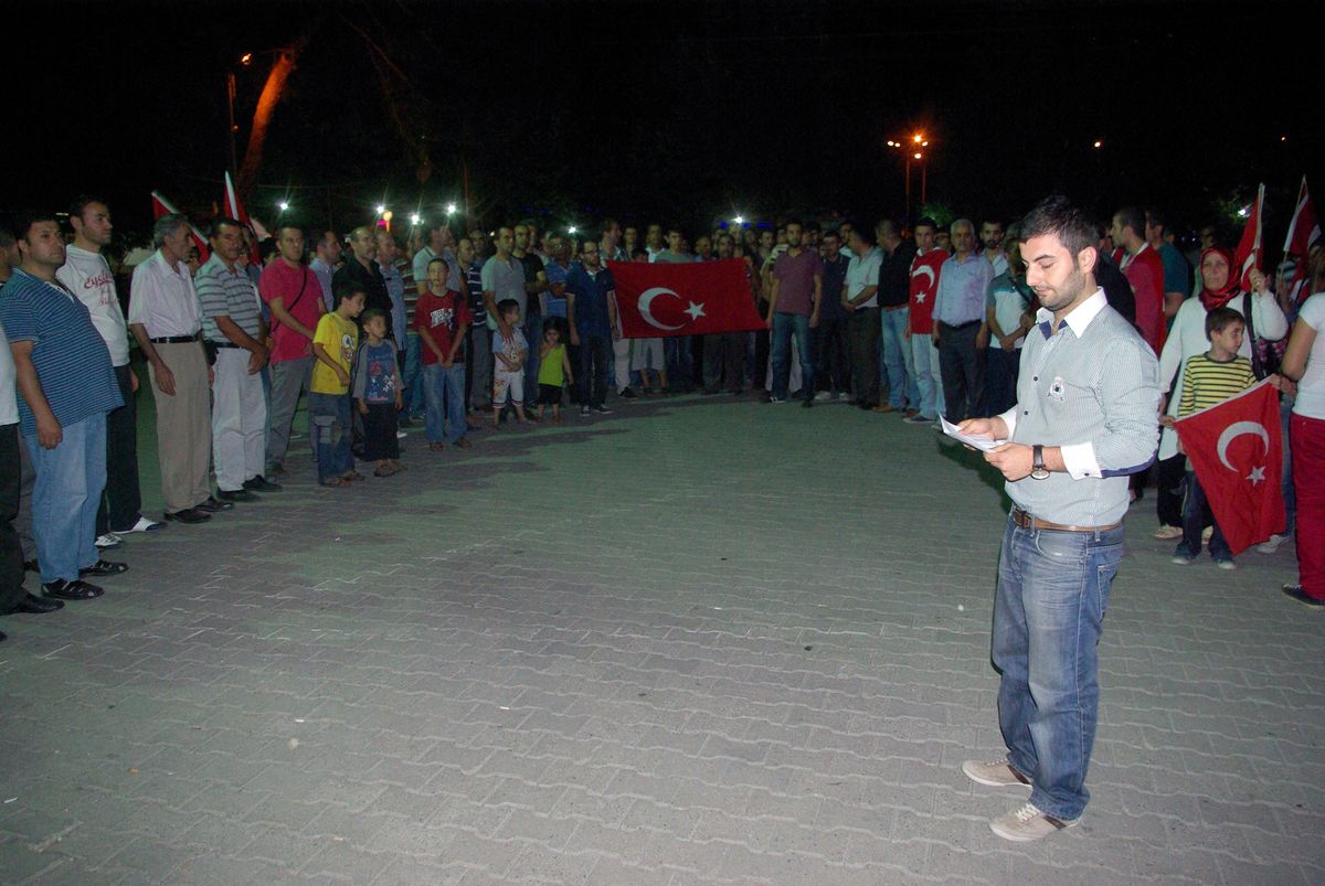 Osmancık\'ta Teröre Sessiz Protesto