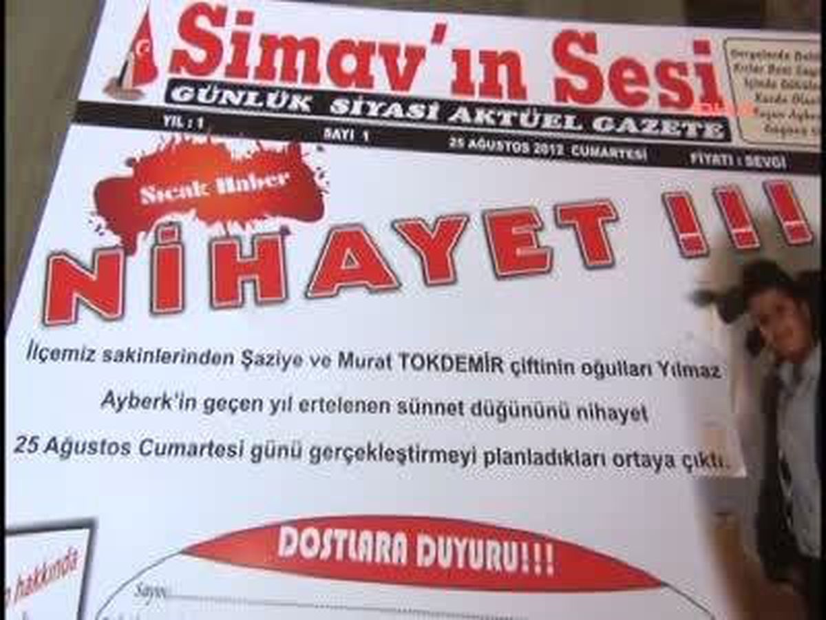 Gazete Değil Sünnet Davetiyesi