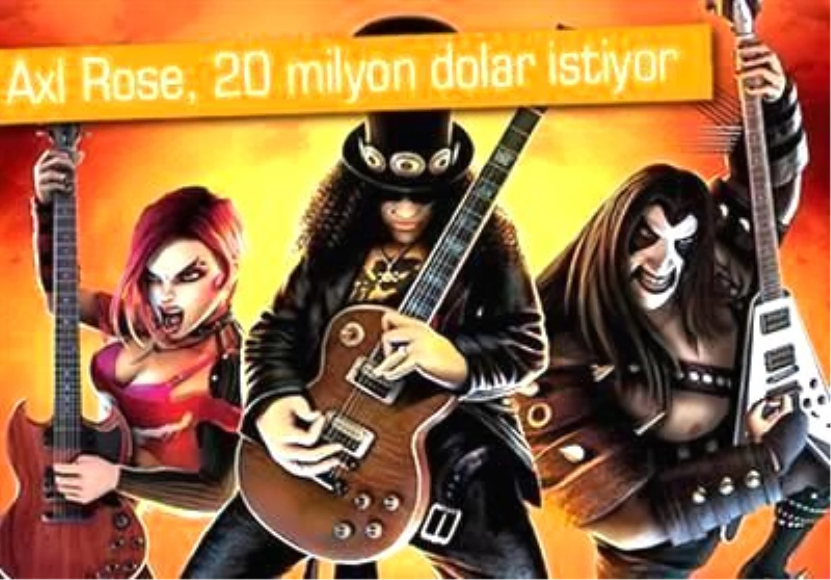 Axl Rose, 20 Milyon Dolar İstiyor. Guitar Hero: Guns N\' Roses Yapılmadı