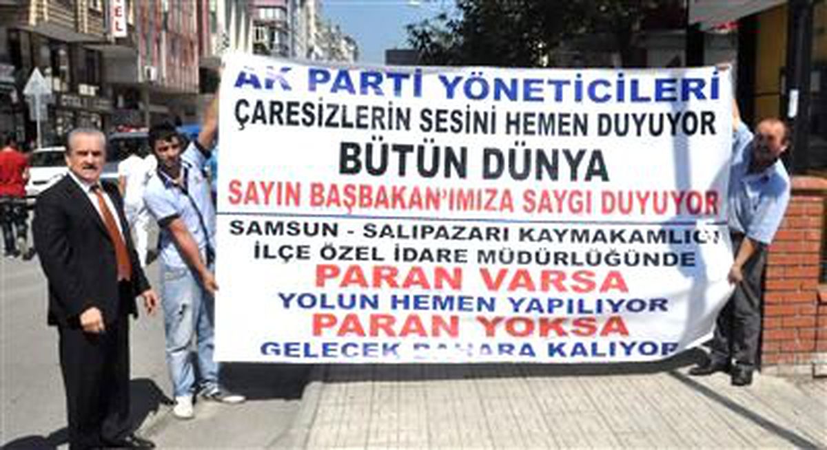 Samsun\'da Pankartlı Şikayet