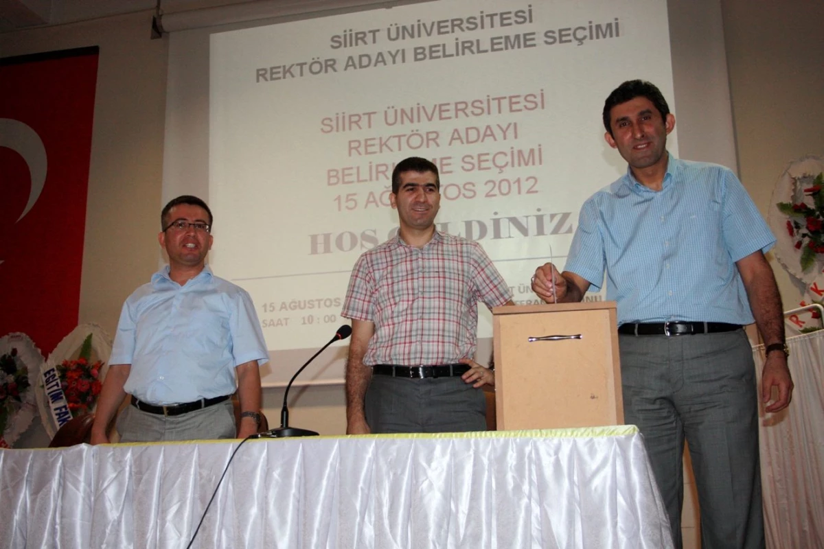 Siirt Üniversitesi 2\'inci Dönem Rektörlük Seçimleri Bugün Yapıldı.