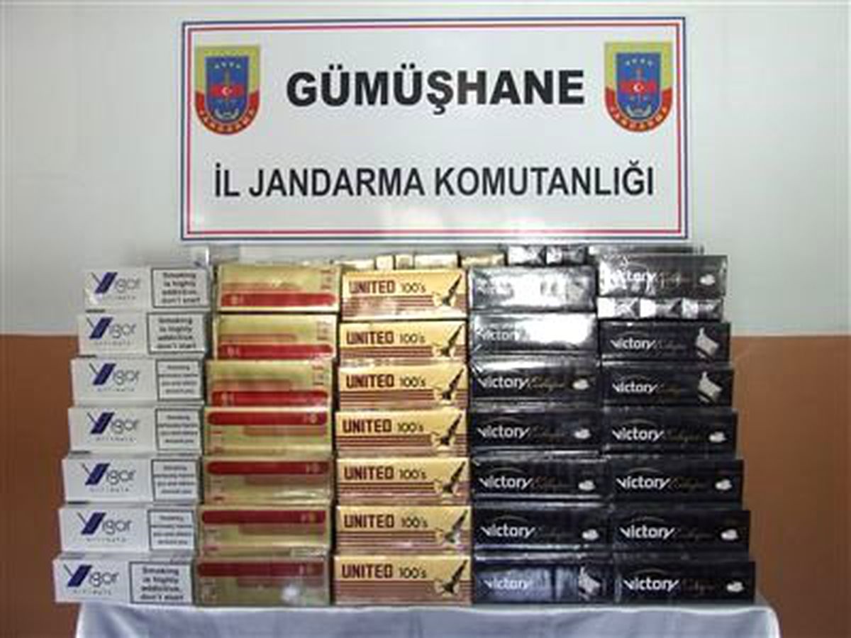 Gümüşhane\'de 8 Bin 630 Paket Kaçak Sigara Ele Geçirildi