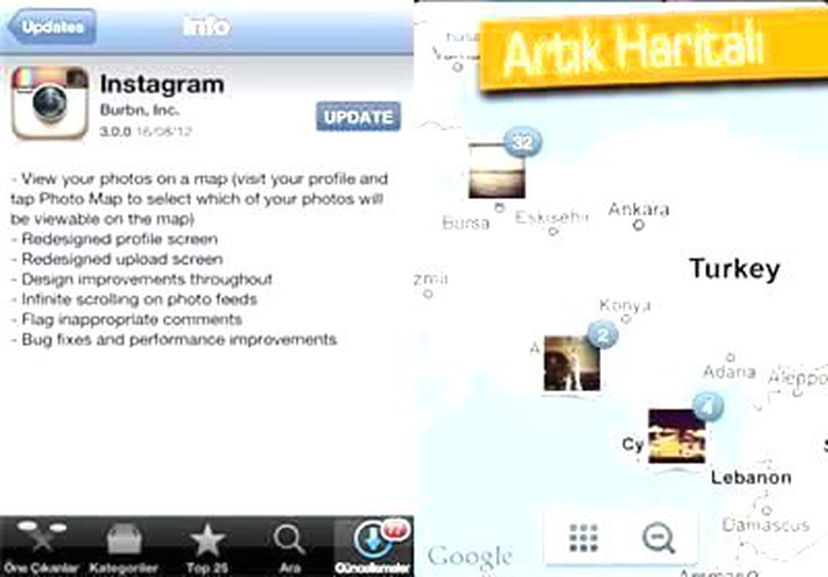 Güncellenen Instagram\'a Harita Özelliği Eklendi