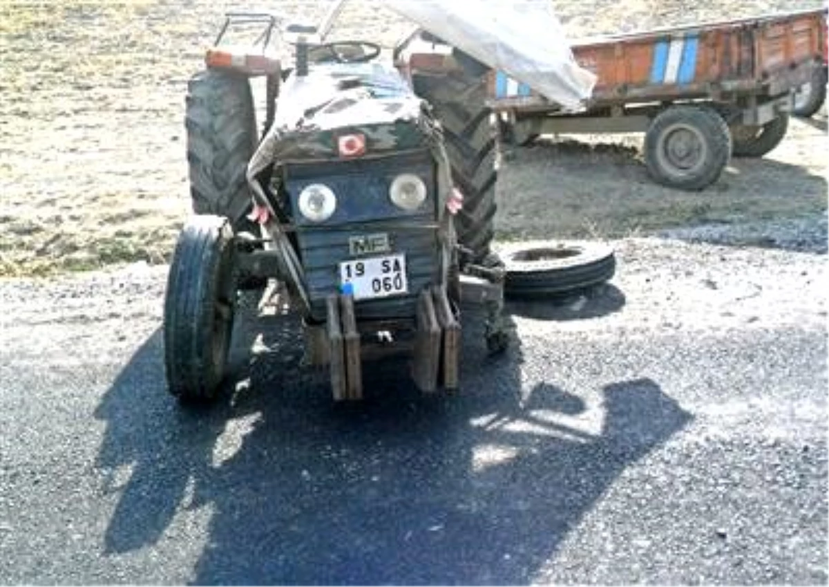 Sungurlu\'da Traktör Devrildi: 1 Yaralı