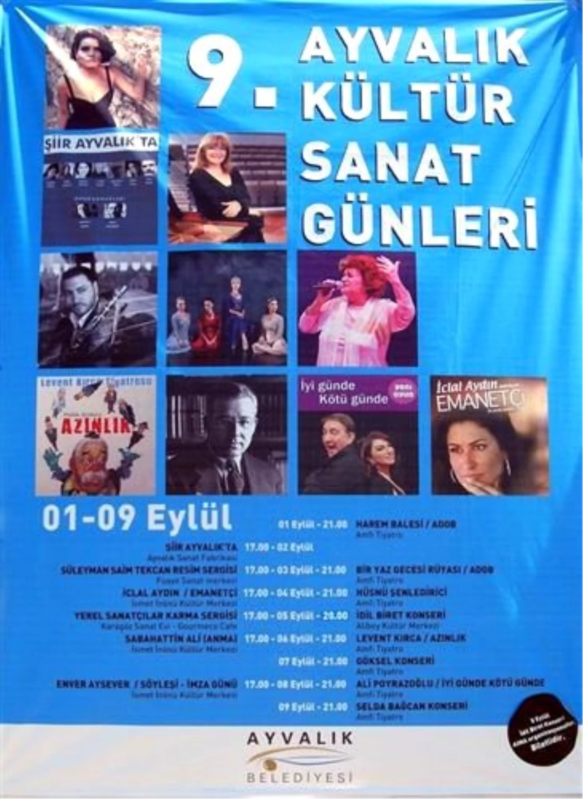 Ayvalık\'ta 9. Kültür ve Sanat Günleri 1 Eylülde Başlıyor