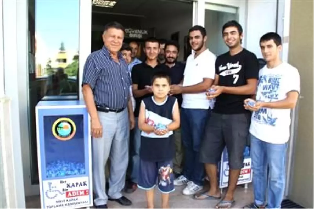 Erzin'de Engelliler İçin Mavi Kapak Kampanyası