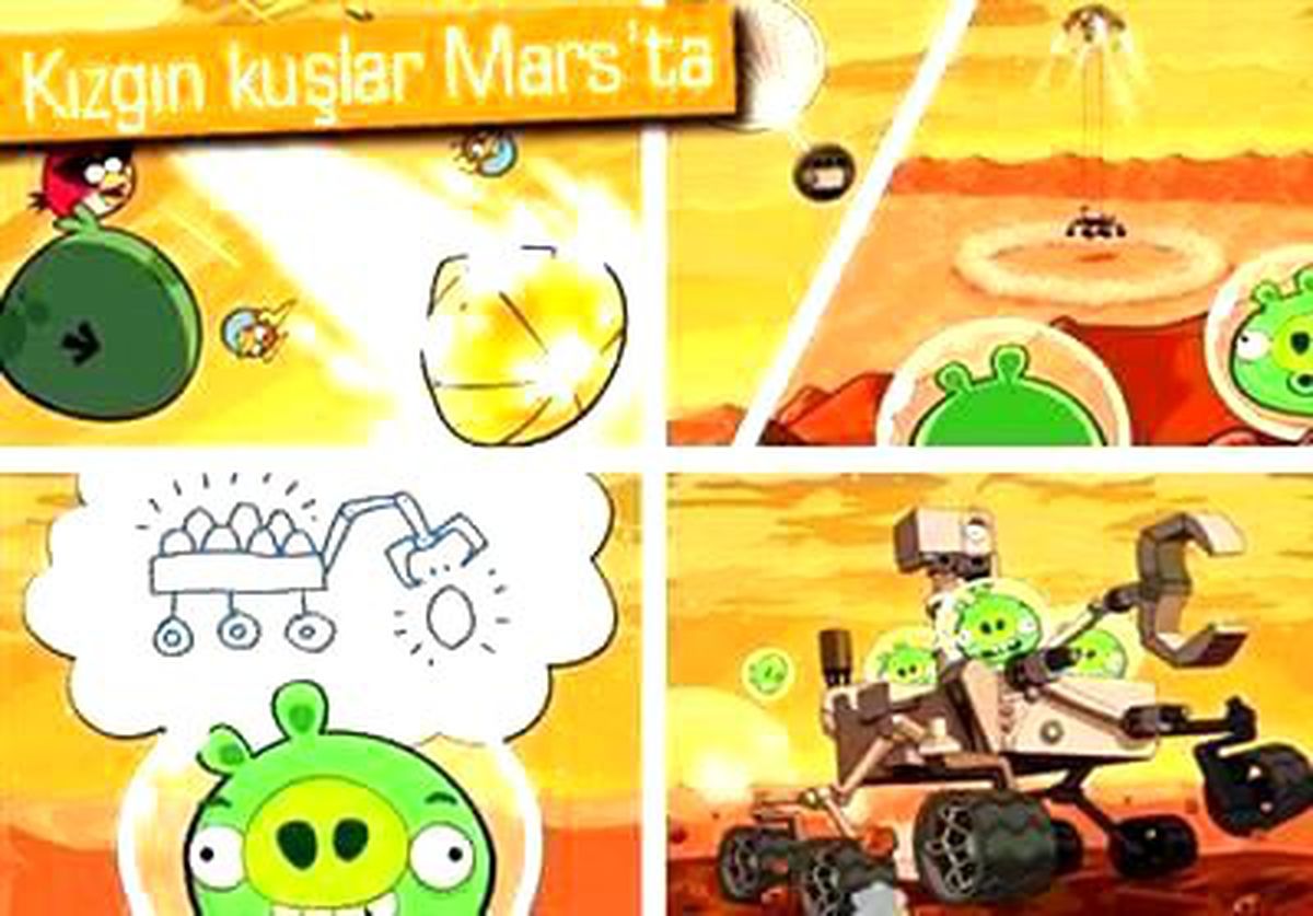 Angry Birds Mars\'a İniş Yaptı