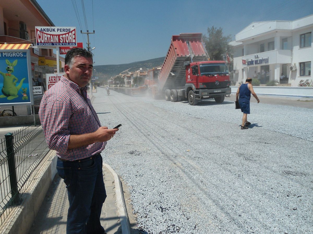 Akbükte Yol Yapım Çalışması…