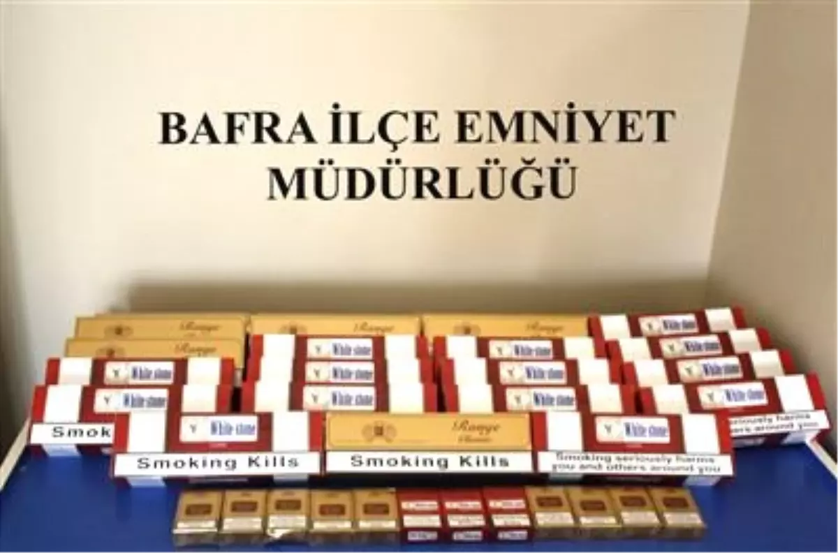 Bafra\'da 240 Paket Kaçak Sigara Ele Geçirildi